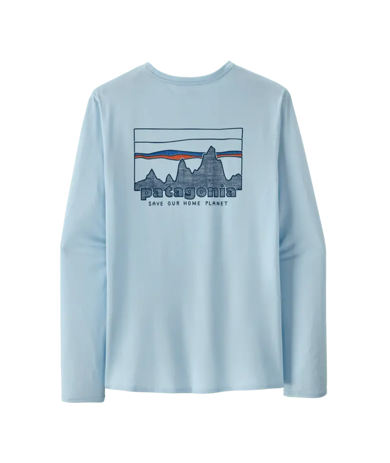 Patagonia Cap Cool Daily Graphic Long-Sleeve Shirt – Chilled Blue 1