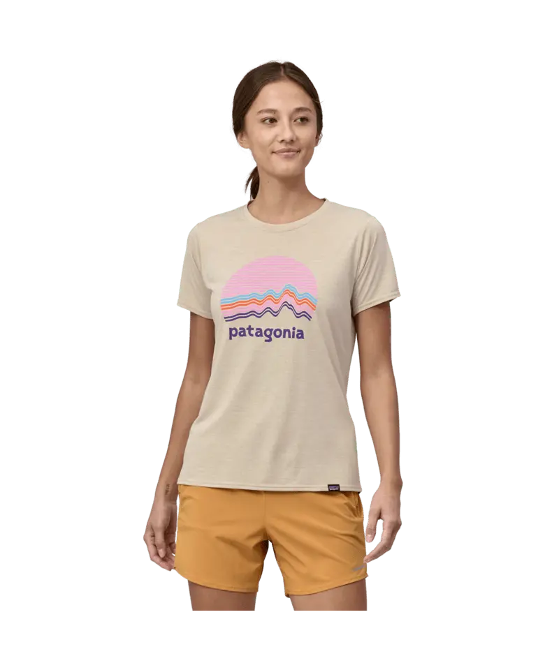 Patagonia Cap Cool Daily Graphic Long-Sleeve Shirt In Ridge Rise Moonlight Pumice X-Dye 1