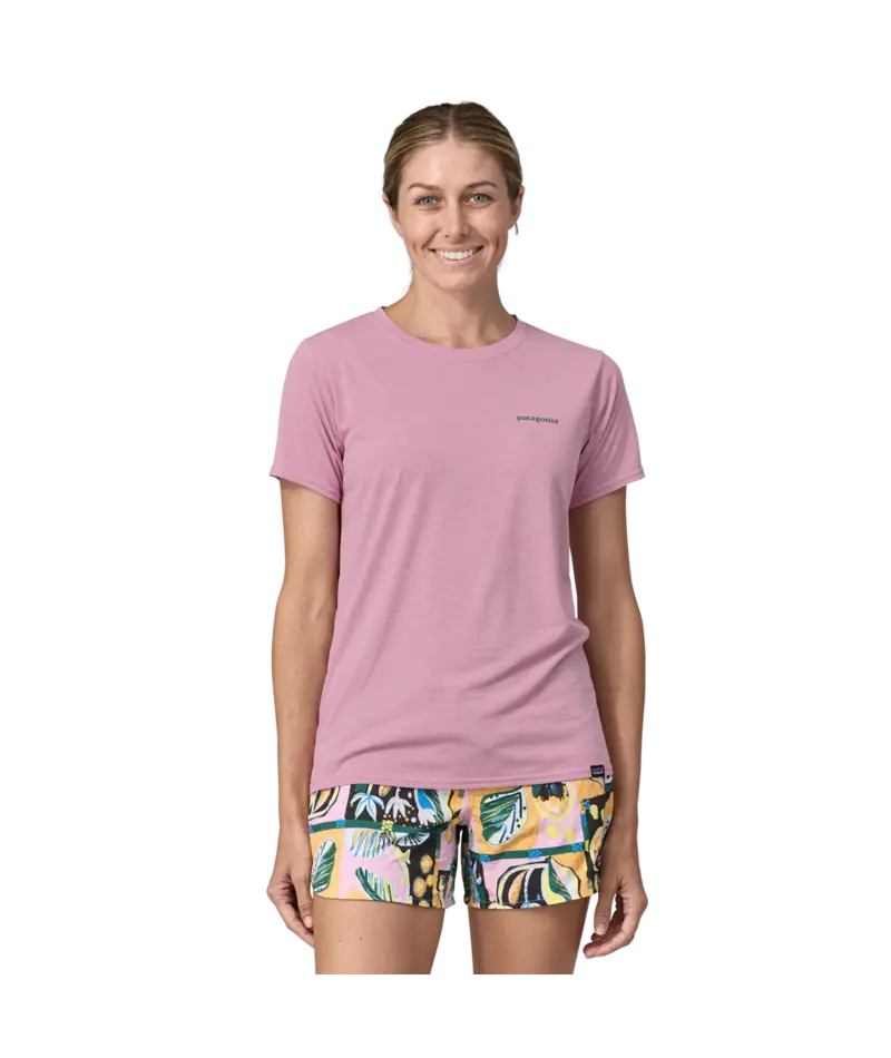 Patagonia Cap Cool Daily Graphic Shirt – Boardshort Logo In Milkweed Mauve X-Dye 1