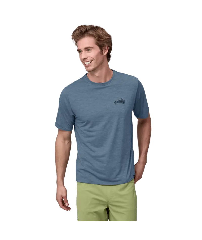 Patagonia Cap Cool Daily Graphic Shirt – Skyline Print In Utility Blue X-Dye 1