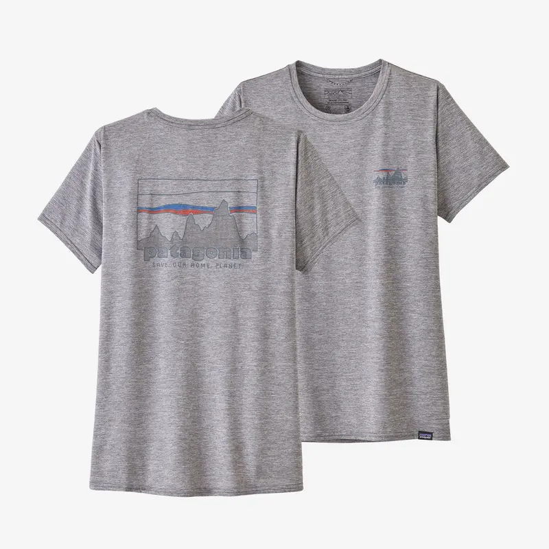 Patagonia Cap Cool Daily Graphic Tee – 73 Skyline Design In Feather Grey 1