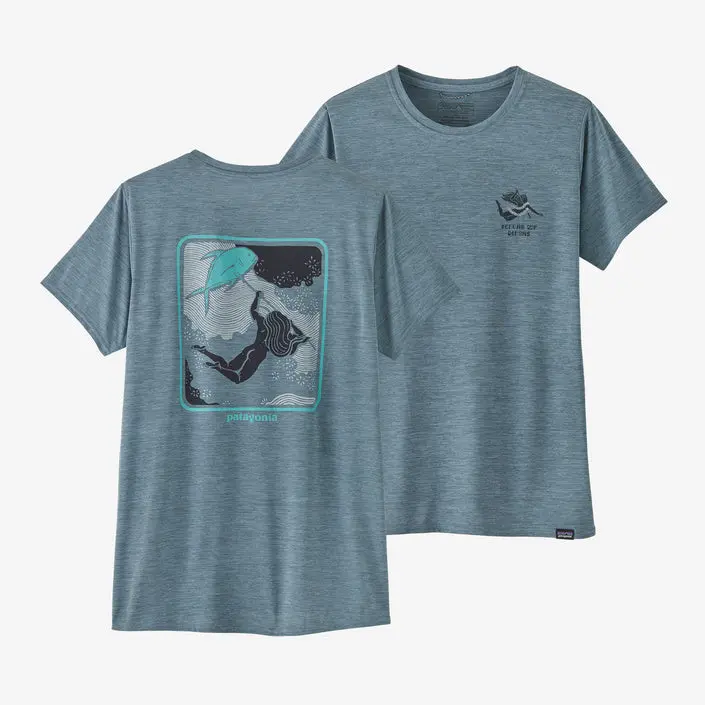 Patagonia Cap Cool Daily Graphic Tee In Light Plume Grey X-Dye 1