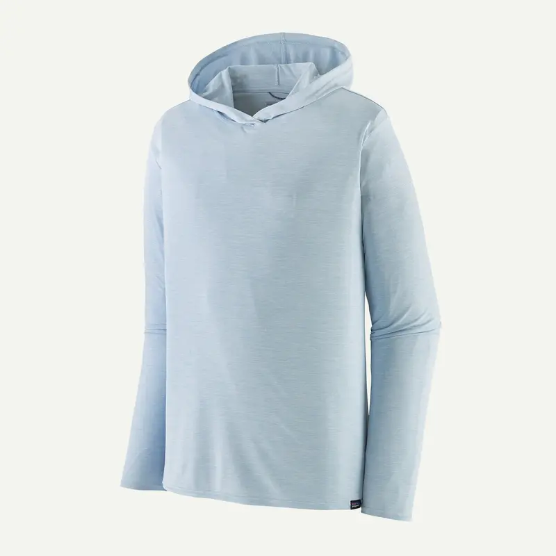 Patagonia Cap Cool Daily Hooded Long-Sleeve Shirt In Fleck Blue 1