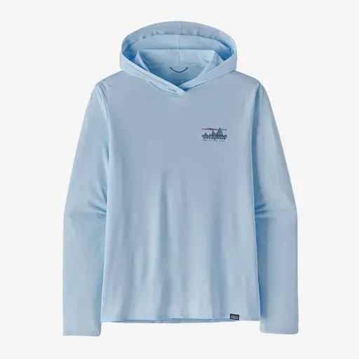 Patagonia Cap Cool Daily Hooded Shirt – Chilled Blue (73 Skyline Print) 1