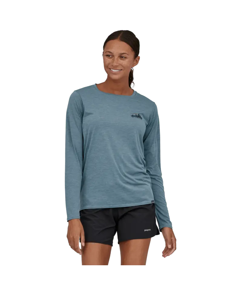 Patagonia Cap Cool Daily Long-Sleeve Graphic Shirt In Light Plume Grey X-Dye 1