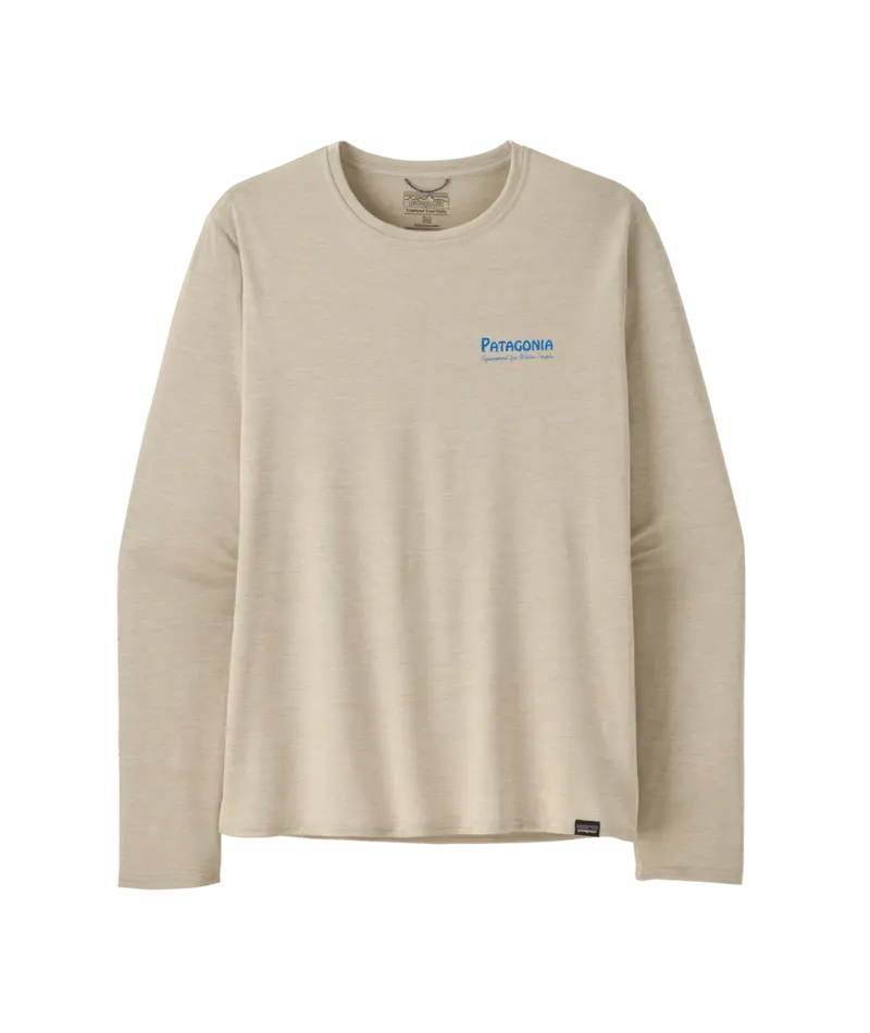 Patagonia Cap Cool Daily Long-Sleeve Graphic Shirt In Pumice X-Dye 1