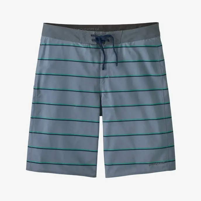 Patagonia Hydropeak 21" Striped Boardshorts In Light Plume Grey 1