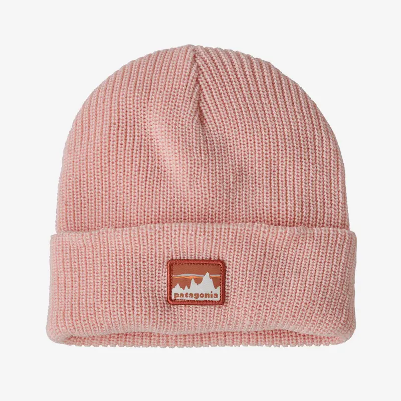 Patagonia K'S Logo Beanie – Soft Knit Winter Hat (Mallow Pink) 1