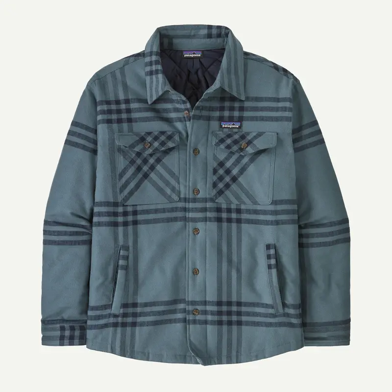 Patagonia Lightweight Insulated Fjord Flannel Shirt – Plume Grey 1