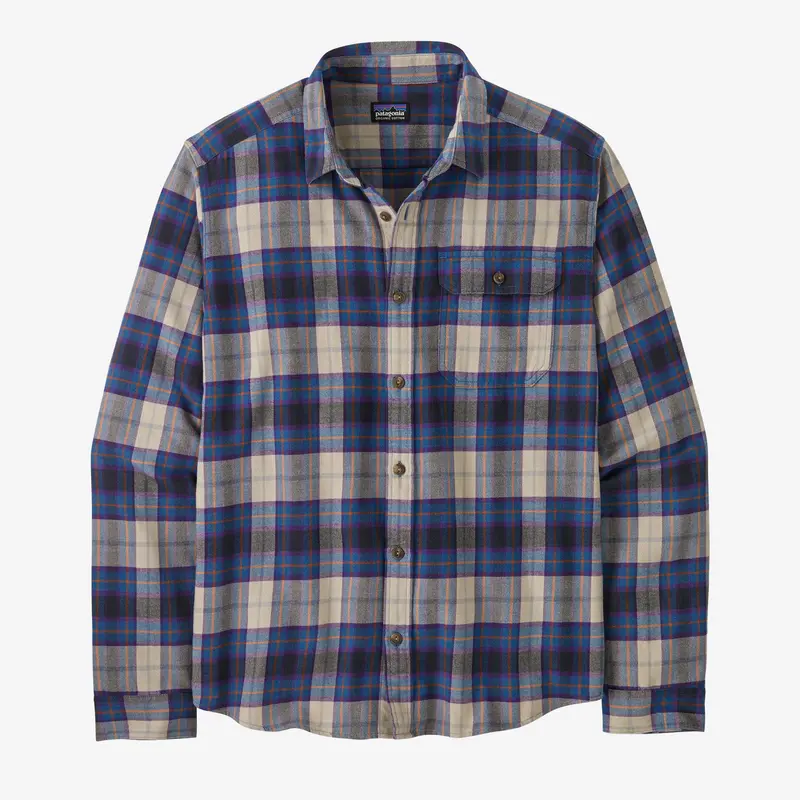 Patagonia Lw Fjord Flannel Shirt – Long Sleeve – Endless Blue 1