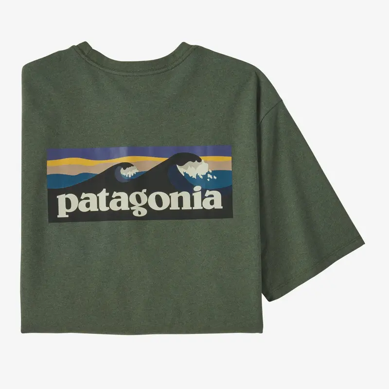 Patagonia Men'S Boardshort Logo Pocket Responsibili-Tee – Hemlock Green 1