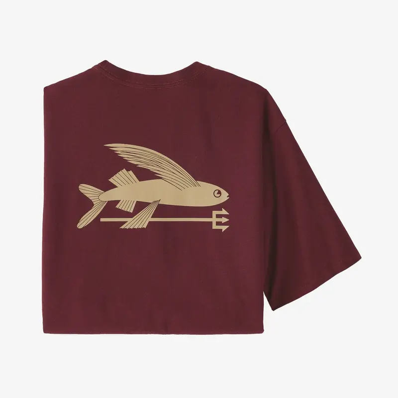 Patagonia Men’S Flying Fish Responsibili-Tee In Sequoia Red 1