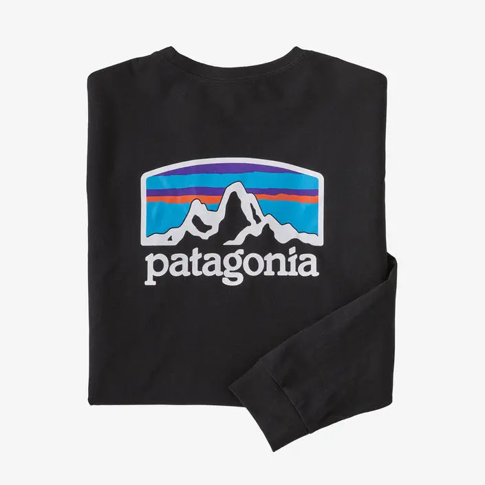 Patagonia Men'S Long-Sleeve Fitz Roy Horizons Responsibili-Tee In Black 1