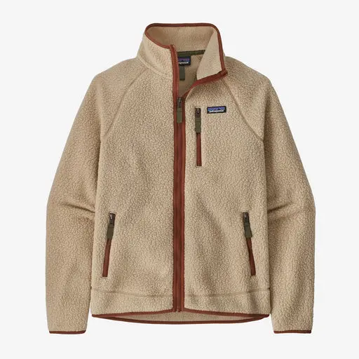 Patagonia Retro Pile Jacket In El Cap Khaki With Sisu Brown Accents 1
