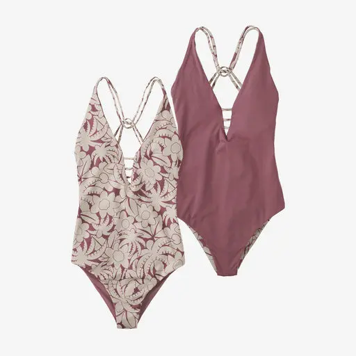 Patagonia Reversible Extended Break One-Piece Swimsuit – Evening Mauve 1