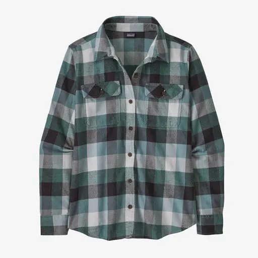 Patagonia Women'S Organic Cotton Mw Fjord Flannel In Nouveau Green 1