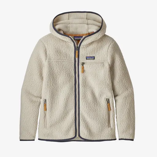 Patagonia Women'S Retro Pile Hooded Jacket In Pelican 1