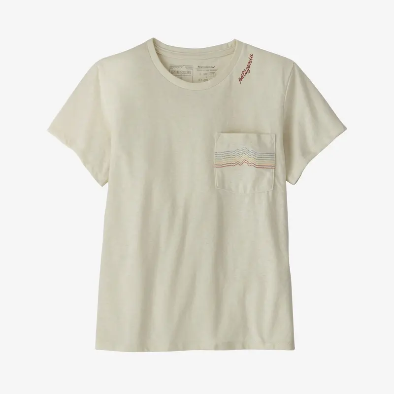 Patagonia Women’S Ridge Rise Stripe Responsibili-Tee In Birch White 1
