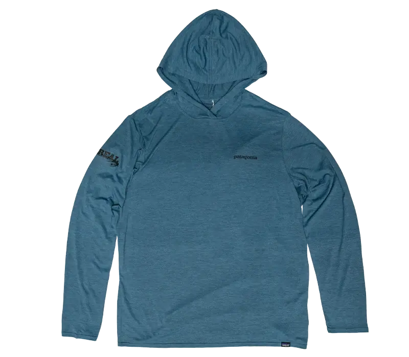 Patagonia X Real Cap Cool Daily Hooded Long-Sleeve Shirt – Utility Blue X-Dye 1