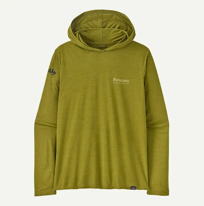 Patagonia X Real Cap Cool Daily Long-Sleeve Hoodie – Graze Green X-Dye 1