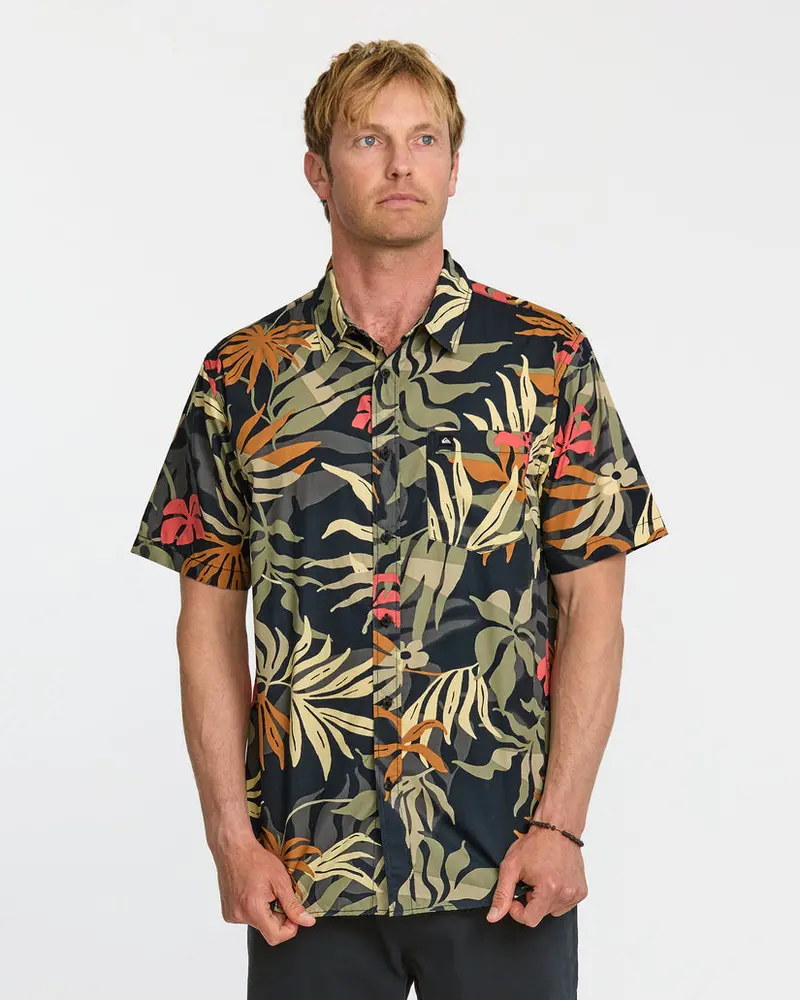 Quiksilver Blueweed Classic Button-Down Shirt In Black 1