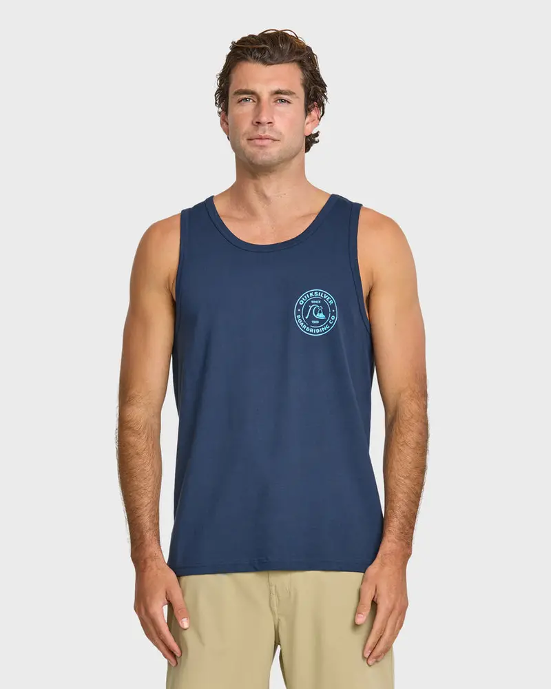 Quiksilver Bubbles Sleeveless Tank Top For Men In Navy 1