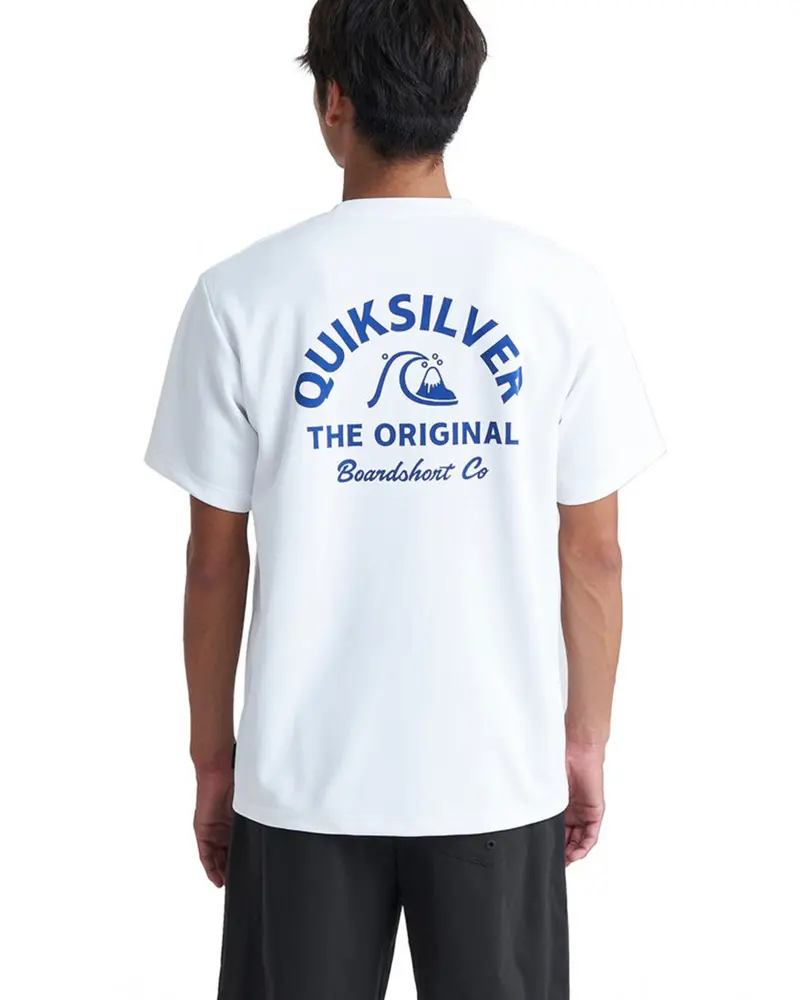 Quiksilver Classic Arch Logo T-Shirt In White 1