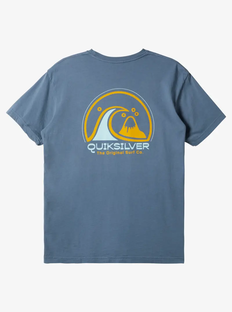 Quiksilver Clean Circle Crew Neck Tee – Bering Sea Blue 1