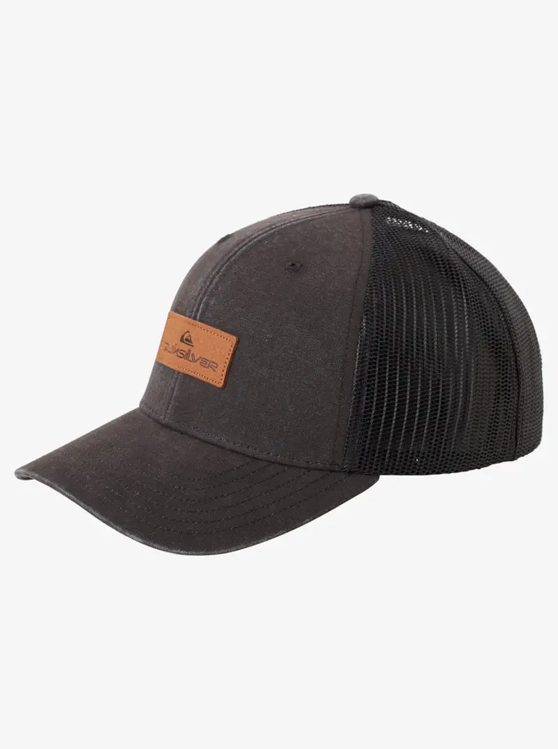 Quiksilver Down The Hatch Adjustable Trucker Hat – Black 1