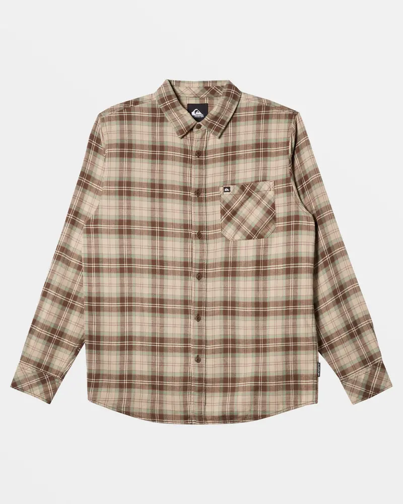 Quiksilver Ensign Classic Long-Sleeve Flannel Shirt – Dark Brown 1