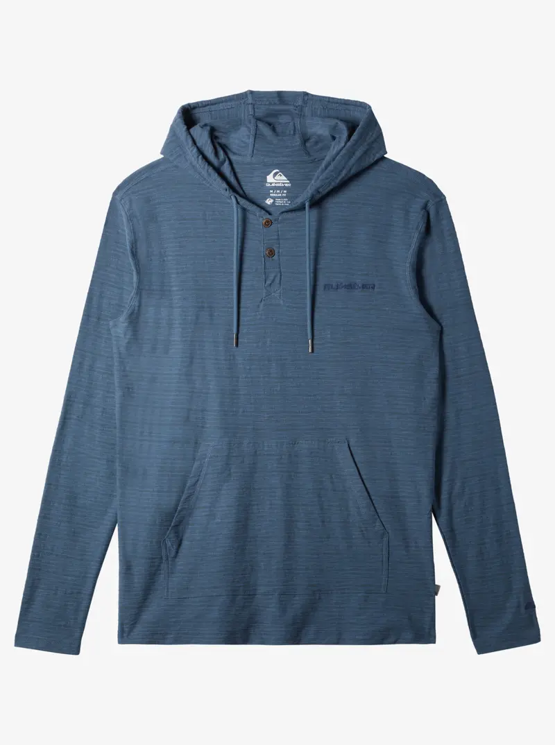 Quiksilver Kentin Hooded Long-Sleeve Shirt – Bering Sea 1