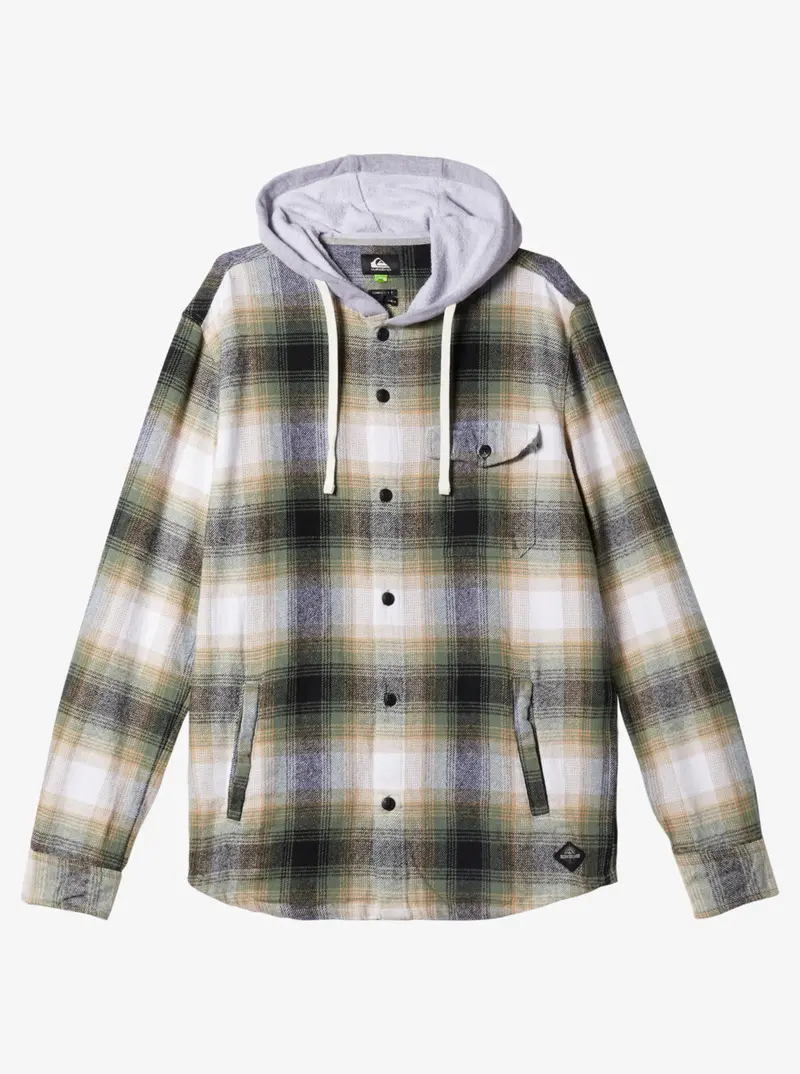 Quiksilver Kinloss Plaid Long-Sleeve Shirt – Laurel Green 1