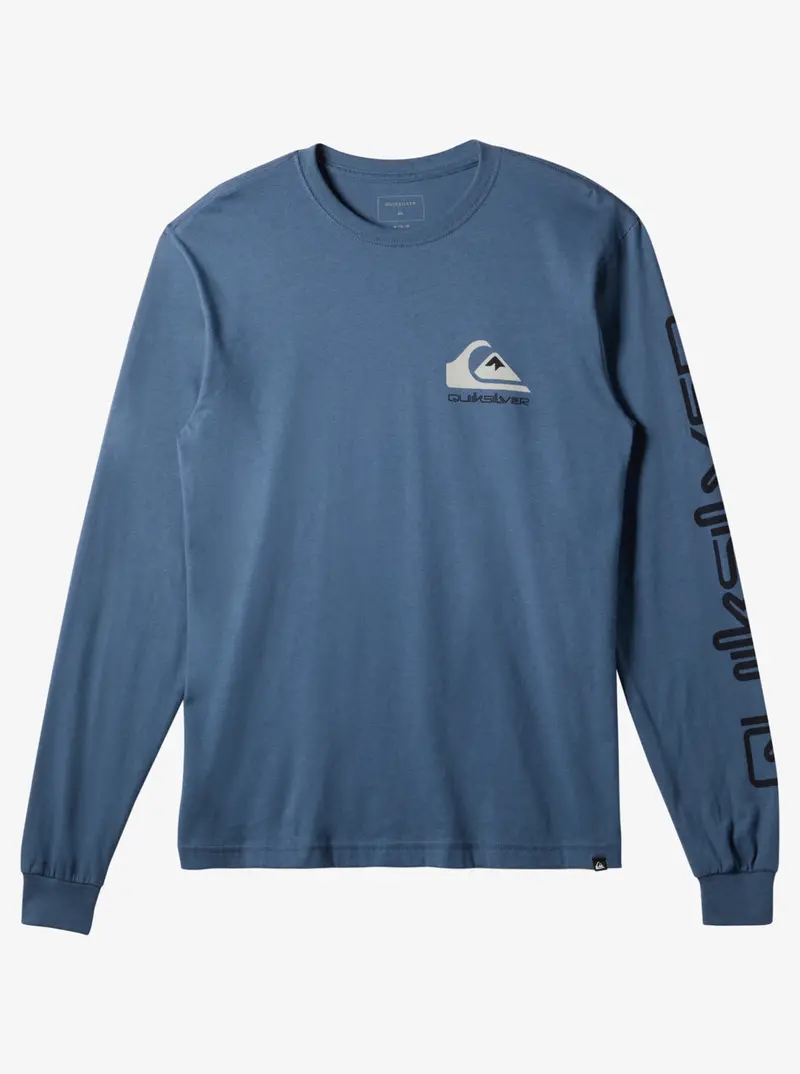 Quiksilver Omni Logo Long-Sleeve Tee In Bering Sea 1