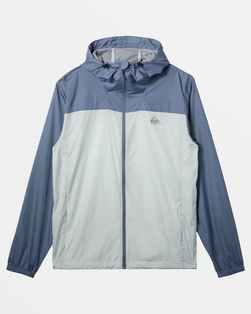 Quiksilver Overcast Lightweight Windbreaker Jacket In Flint Stone 1