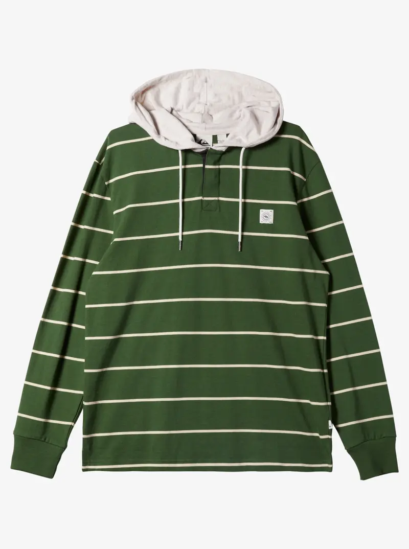 Quiksilver Palisades Hooded Long Sleeve Shirt In Palisades Greener 1