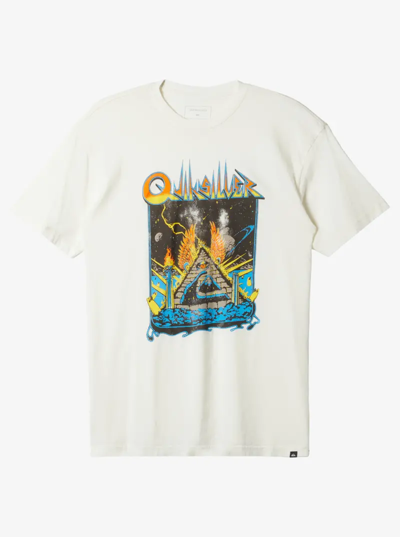 Quiksilver Rockin Vintage-Inspired T-Shirt – Antique White 1