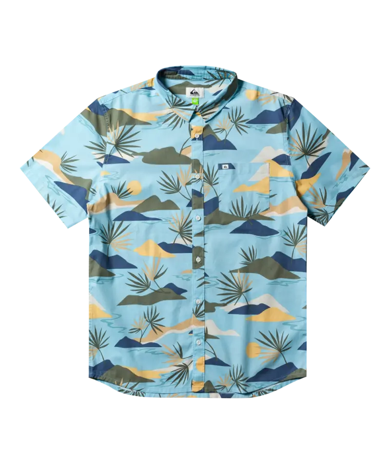 Quiksilver Slow Dazed Short-Sleeve Shirt – Sky Blue 1