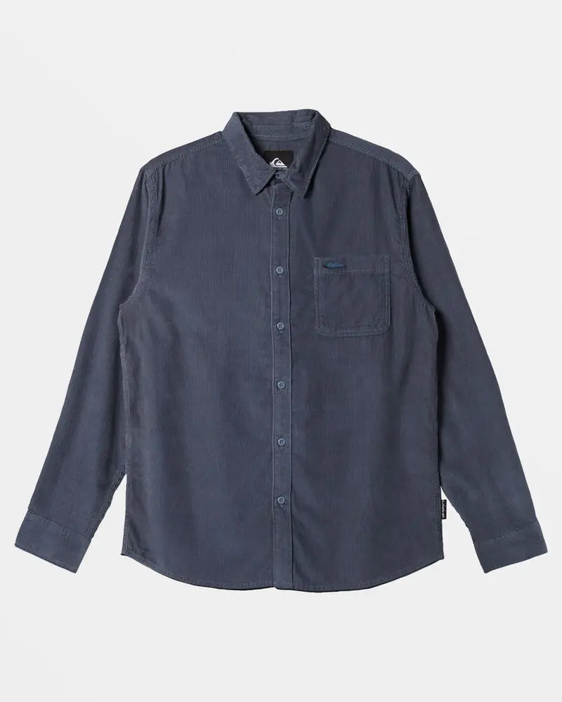 Quiksilver Smoke Trail Corduroy Long-Sleeve Shirt – Flint Stone 1