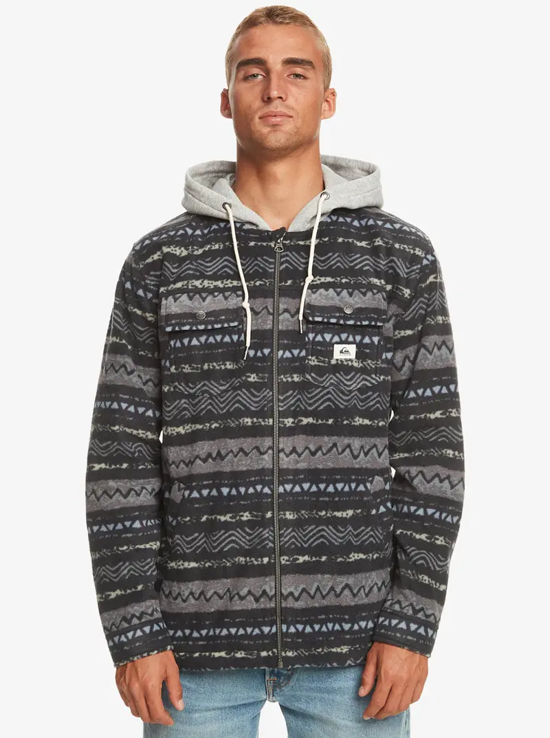 Quiksilver Super Swell Long-Sleeve Shirt In Tarmac Playa Mesa 1
