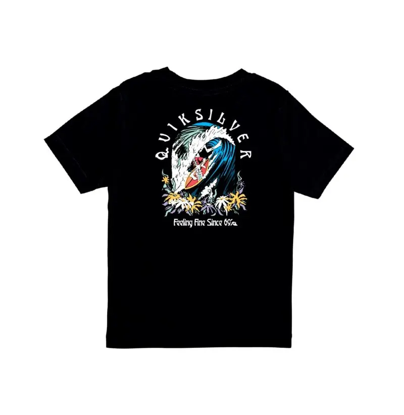 Quiksilver The Original Barrel Boys' T-Shirt In Black 1
