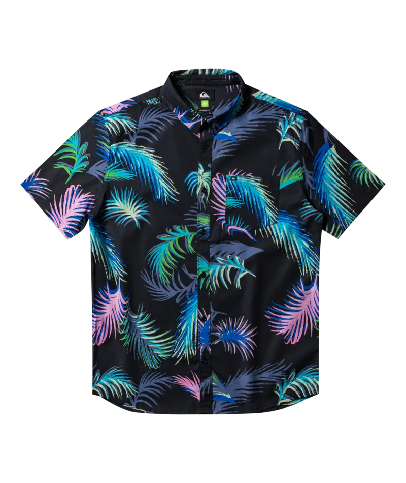 Quiksilver Tropical Glitch Short-Sleeve Shirt In Black 1