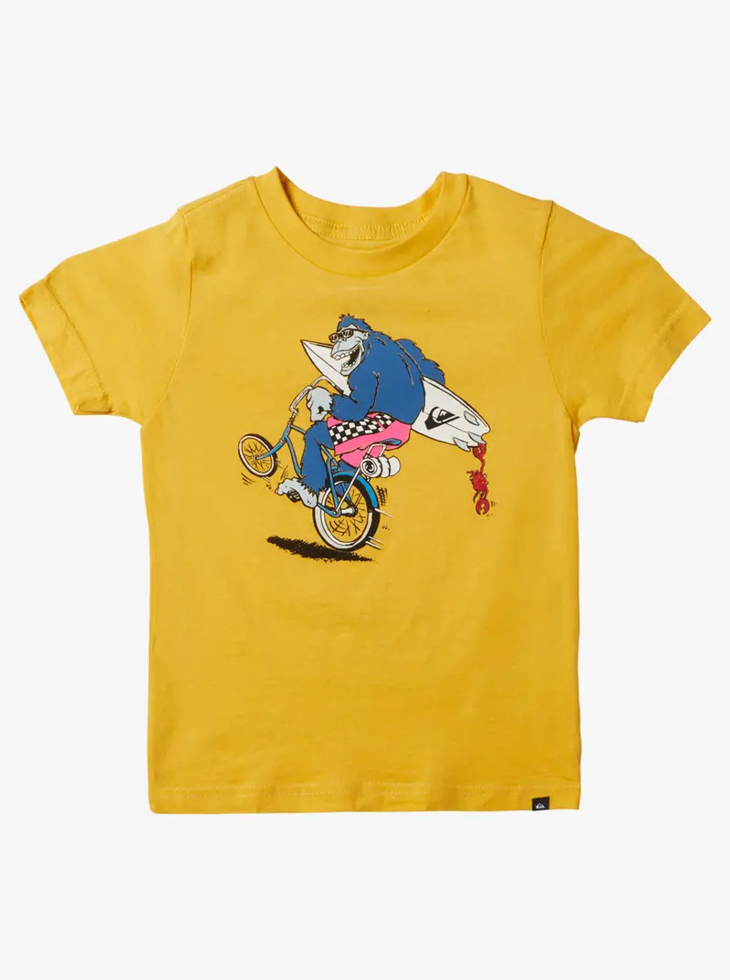 Quiksilver Wheelin Boys' Graphic Tee – Yolk Yellow 1