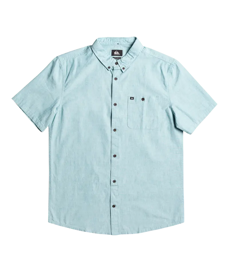 Quiksilver Winfall Short Sleeve Shirt In Moroccan Blue 1