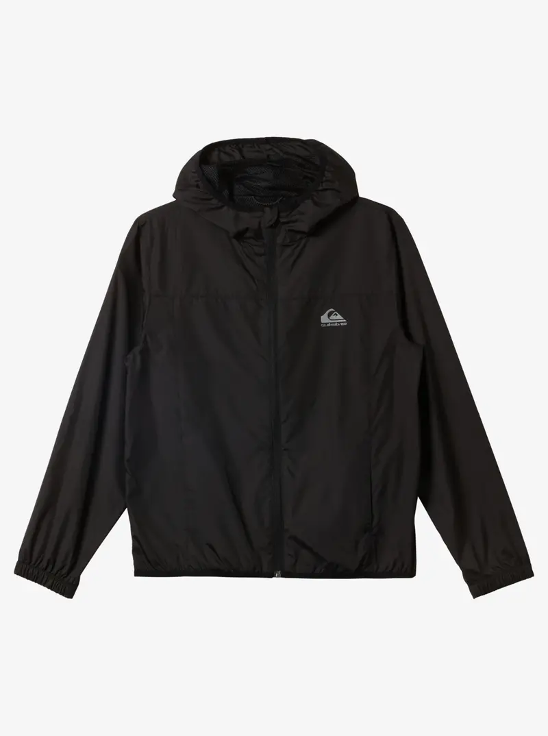 Quiksilver Youth Overcast Wind-Resistant Lightweight Jacket In Black 1