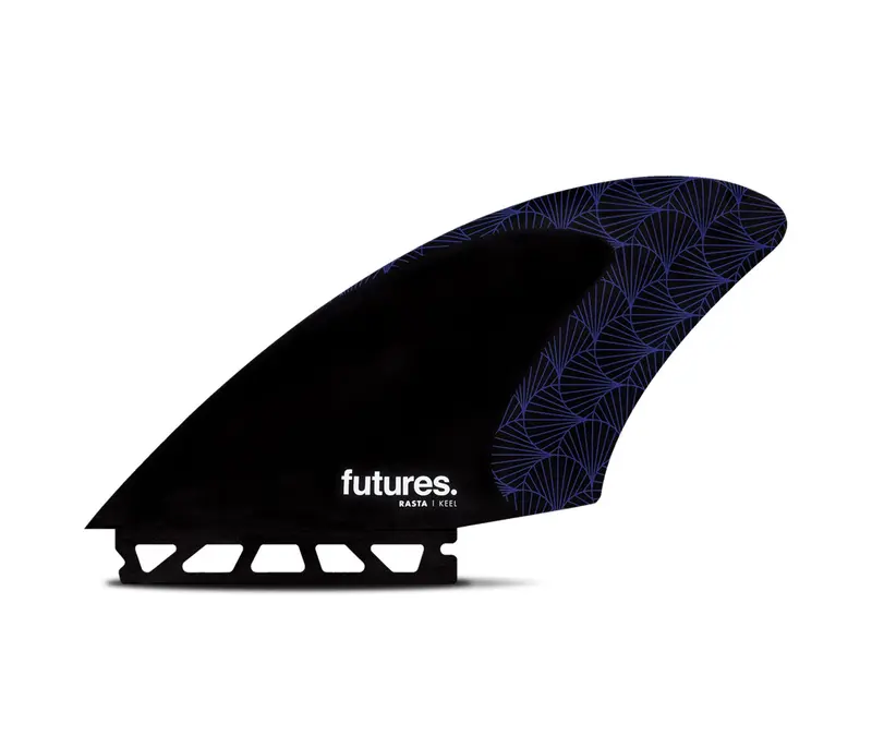 Rasta Keel High-Compression Twin Fin Set Fcs Ii – Black And Purple 1