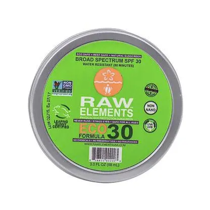 Raw Elements Face And Body Sunscreen Spf 30 (3 Oz Tin) 1