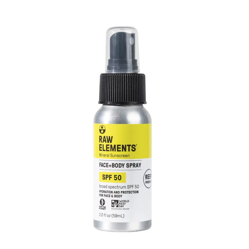 Raw Elements Face + Body Spf 50 Sunscreen Spray – 2 Oz 1