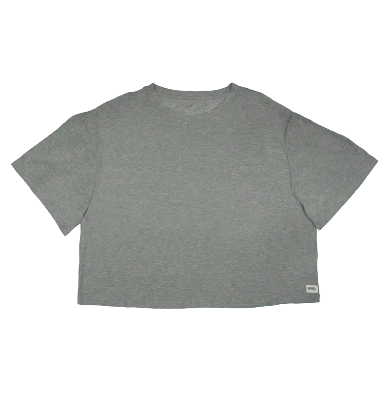 Real Aria Crewneck Tee – Heather Grey Finish 1