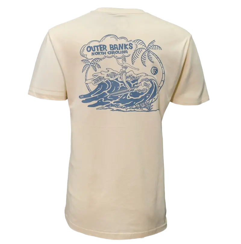 Real Butter-Colored Longboard Weather Graphic Tee 1