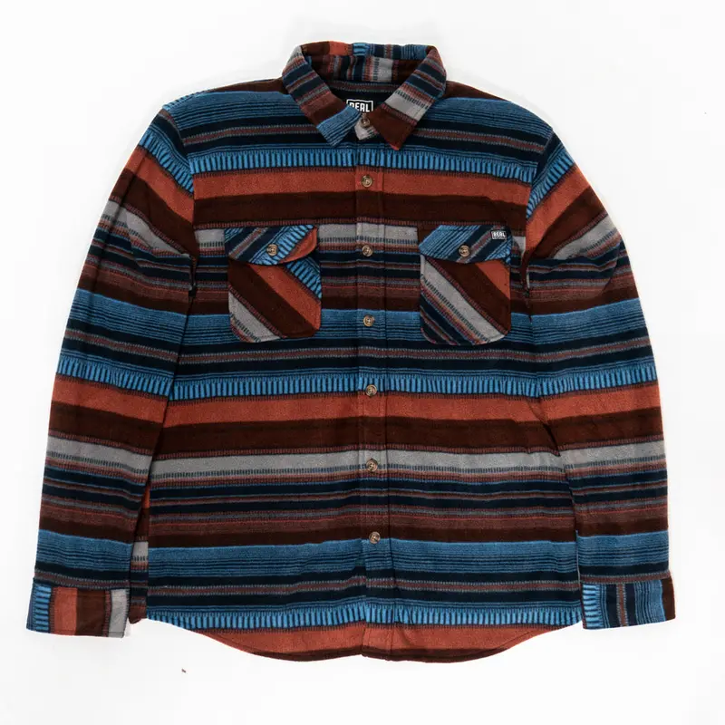 Real Dakota Long-Sleeve Button-Down Shirt In Navy 1